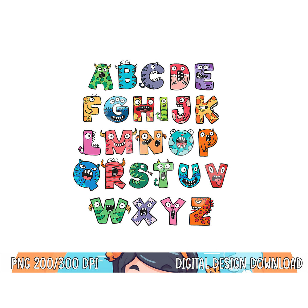 ABC Cute Monster Alphabet Halloween Teacher Costume Kids png, sublimation copy.jpg