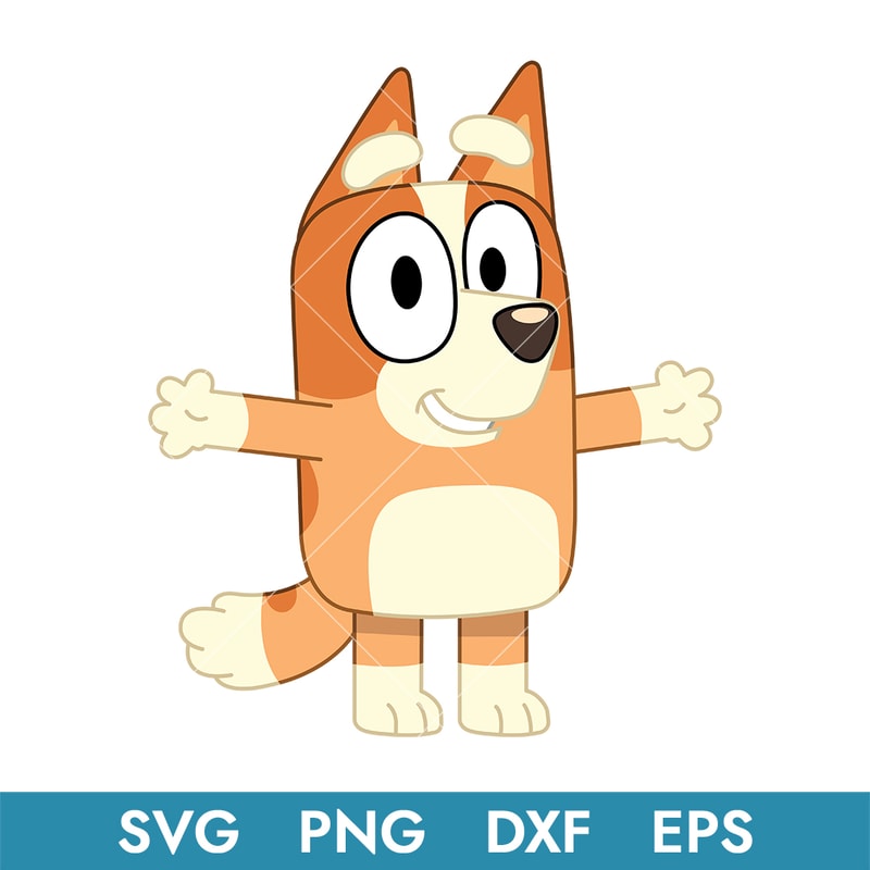 Bingo Heeler Dog Svg, Bluey Bingo Svg, Bluey Svg, Cartoon Sv