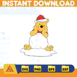 winnie pooh christmas svg, christmas svg, christmas pooh svg, winnie the pooh christmas cricut (13)