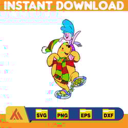 winnie pooh christmas svg, christmas svg, christmas pooh svg, winnie the pooh christmas cricut (14)