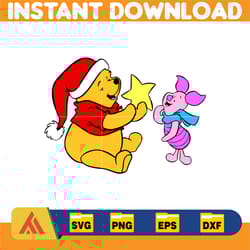 winnie pooh christmas svg, christmas svg, christmas pooh svg, winnie the pooh christmas cricut (15)