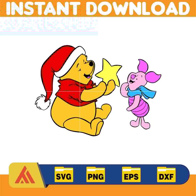 Winnie Pooh Christmas Svg, Christmas Svg, Christmas Pooh svg, Winnie The Pooh Christmas cricut (15).jpg