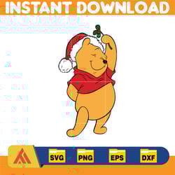 winnie pooh christmas svg, christmas svg, christmas pooh svg, winnie the pooh christmas cricut (16)