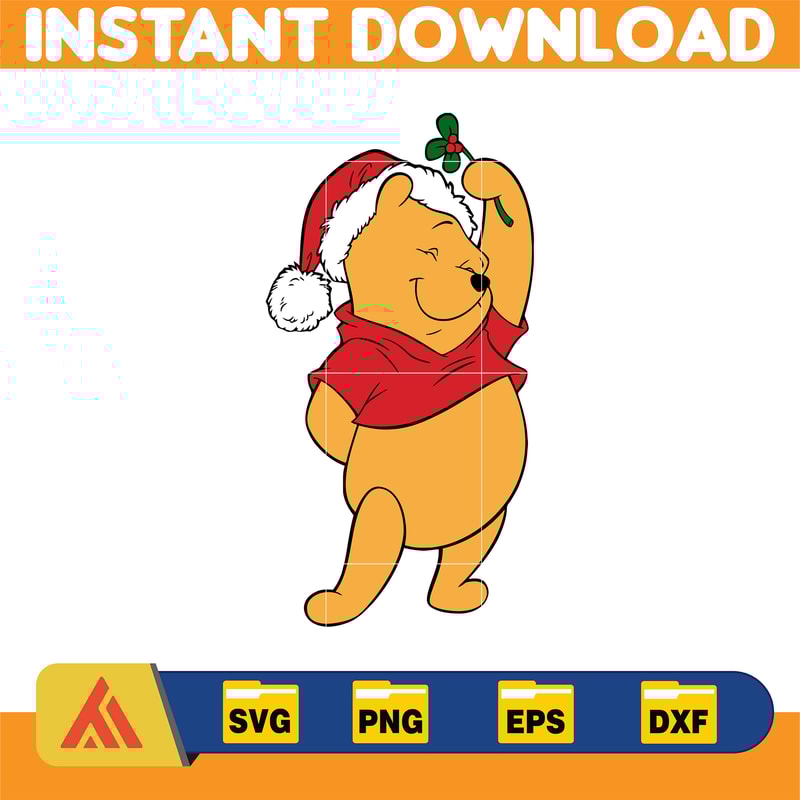 Winnie Pooh Christmas Svg, Christmas Svg, Christmas Pooh svg, Winnie The Pooh Christmas cricut (16).jpg