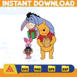 winnie pooh christmas svg, christmas svg, christmas pooh svg, winnie the pooh christmas cricut (20)