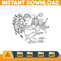 winnie pooh christmas svg, christmas svg, christmas pooh svg, winnie the pooh christmas cricut (25)