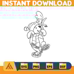 winnie pooh christmas svg, christmas svg, christmas pooh svg, winnie the pooh christmas cricut (34)