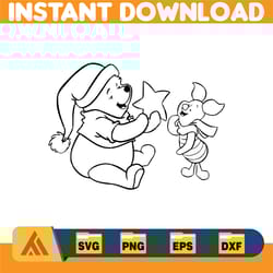 winnie pooh christmas svg, christmas svg, christmas pooh svg, winnie the pooh christmas cricut (35)