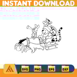 winnie pooh christmas svg, christmas svg, christmas pooh svg, winnie the pooh christmas cricut (38)