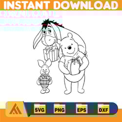 winnie pooh christmas svg, christmas svg, christmas pooh svg, winnie the pooh christmas cricut (40)