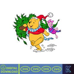 winnie pooh christmas svg, christmas svg, christmas pooh svg, winnie the pooh christmas cricut (5)