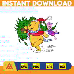 winnie pooh christmas svg, christmas svg, christmas pooh svg, winnie the pooh christmas cricut (5)