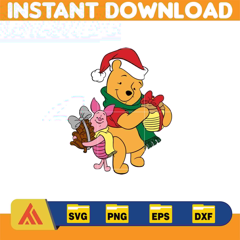 Winnie Pooh Christmas Svg, Christmas Svg, Christmas Pooh svg, Winnie The Pooh Christmas cricut (6).jpg