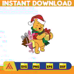 winnie pooh christmas svg, christmas svg, christmas pooh svg, winnie the pooh christmas cricut (6)