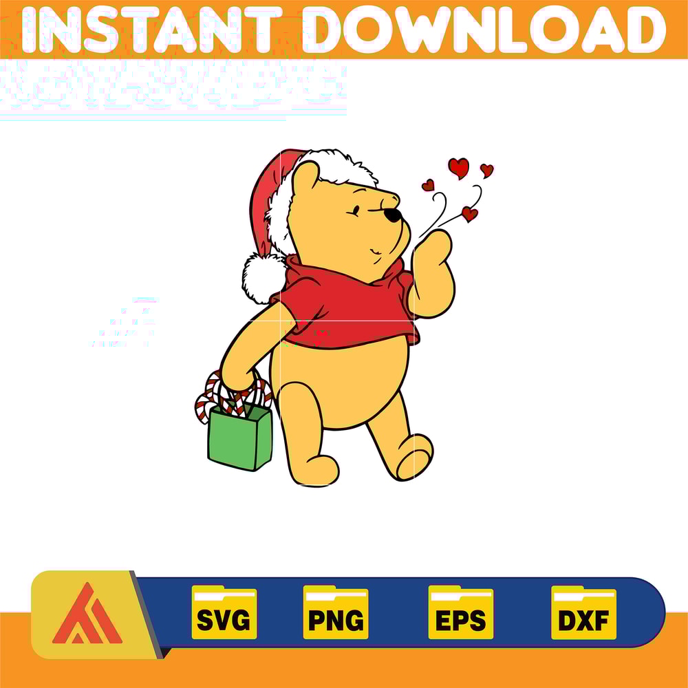 Winnie Pooh Christmas Svg, Christmas Svg, Christmas Pooh svg, Winnie The Pooh Christmas cricut (7).jpg