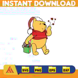 winnie pooh christmas svg, christmas svg, christmas pooh svg, winnie the pooh christmas cricut (7)