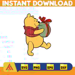 winnie pooh christmas svg, christmas svg, christmas pooh svg, winnie the pooh christmas cricut (8)