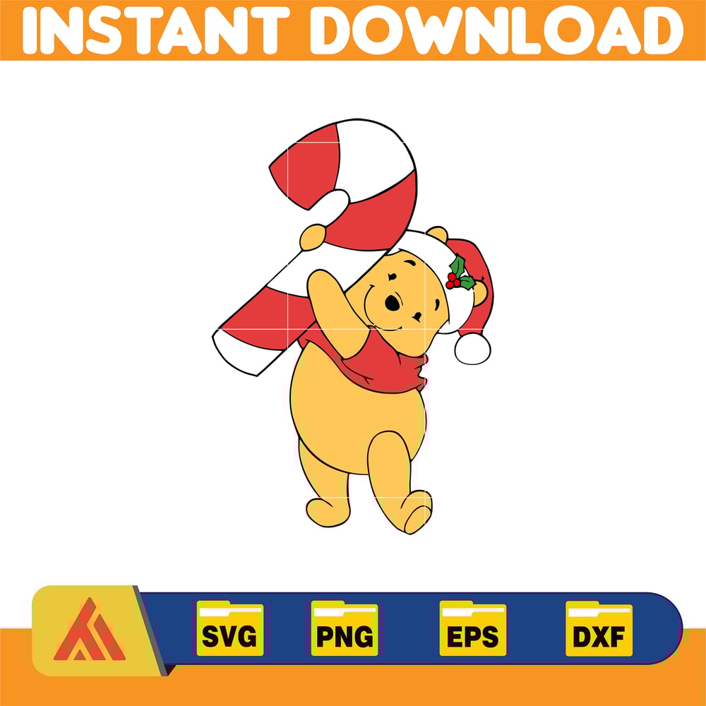 Winnie Pooh Christmas Svg, Christmas Svg, Christmas Pooh svg, Winnie The Pooh Christmas cricut (9).jpg