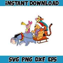 winnie pooh christmas svg, christmas svg, christmas pooh svg, winnie the pooh christmas cricut (18)