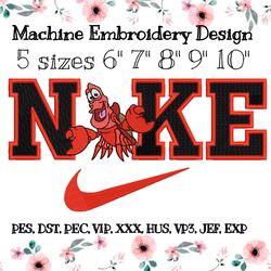 embroidery design sebastian from the cartoon the mermaid