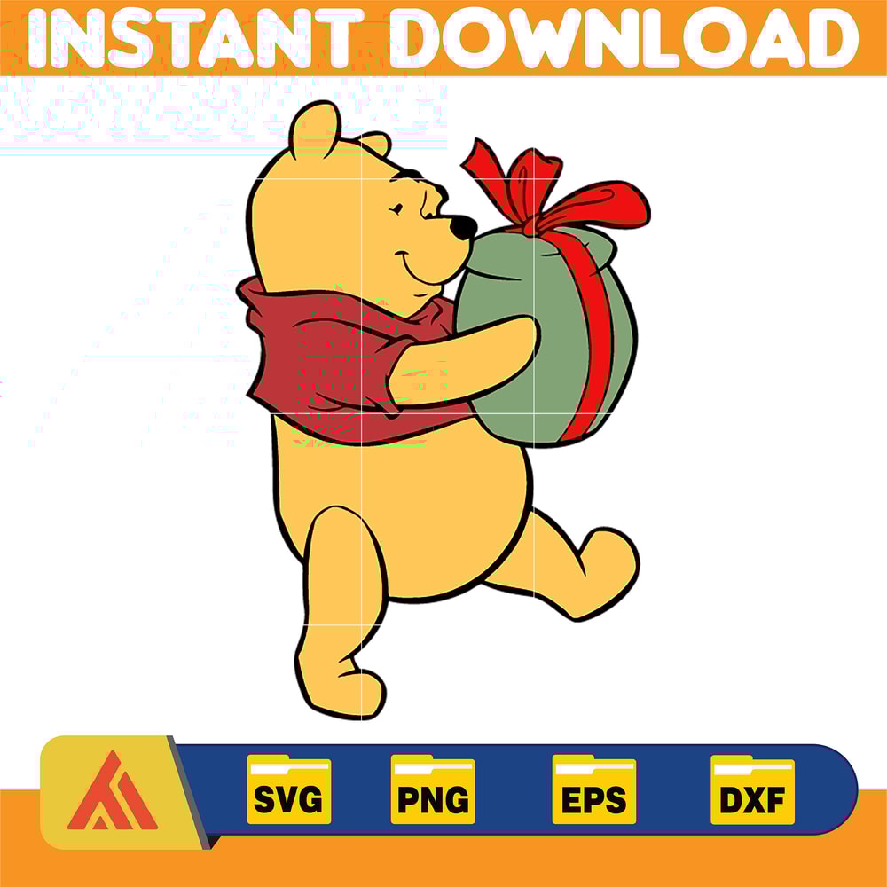 Winnie Pooh Christmas Svg, Christmas Svg, Christmas Pooh svg, Winnie The Pooh Christmas cricut (10).jpg