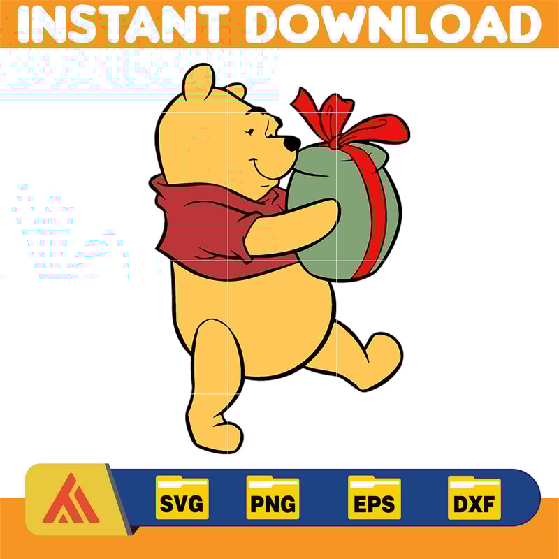 Winnie Pooh Christmas Svg, Christmas Svg, Christmas Pooh svg, Winnie The Pooh Christmas cricut (10).jpg
