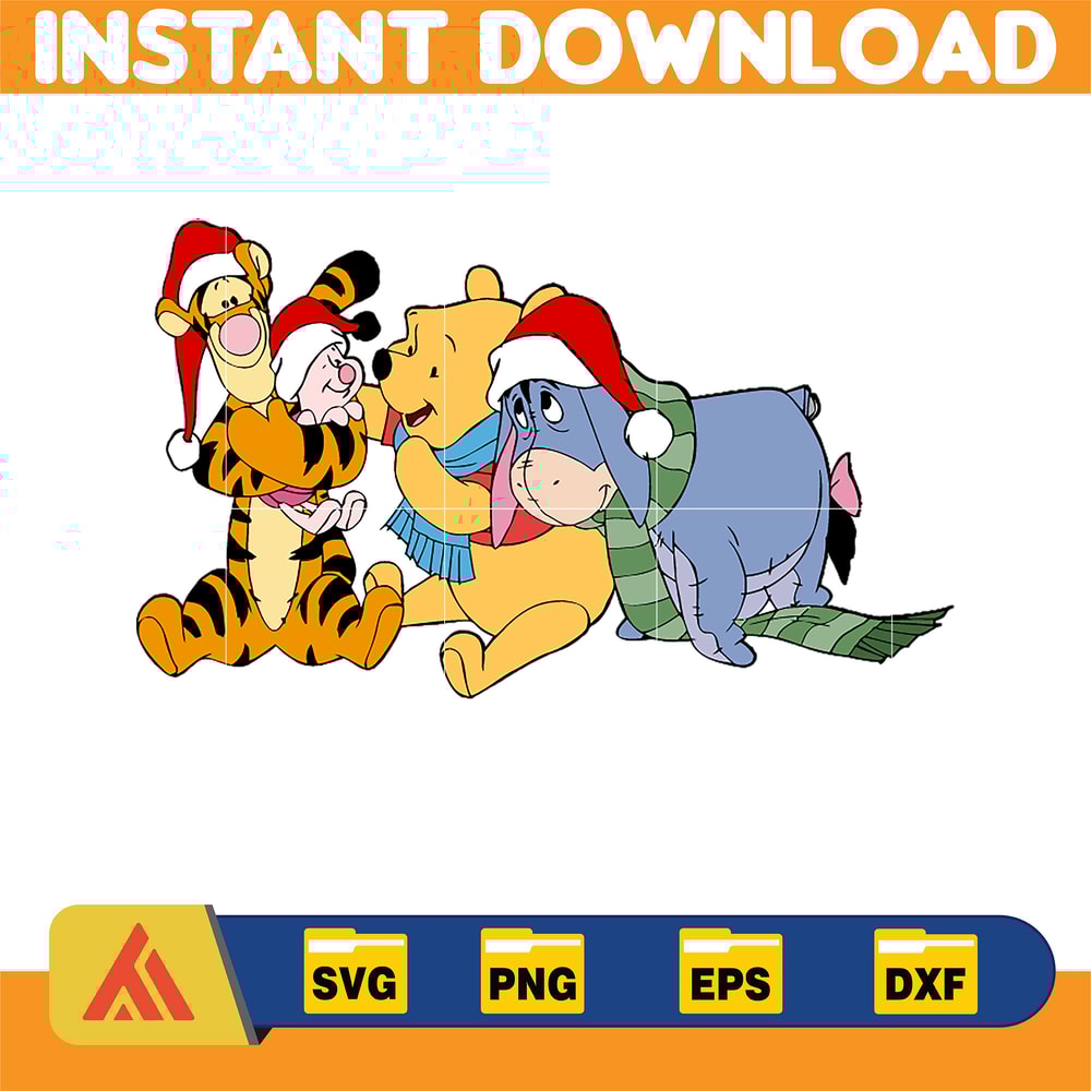 Winnie Pooh Christmas Svg, Christmas Svg, Christmas Pooh svg, Winnie The Pooh Christmas cricut (13).jpg