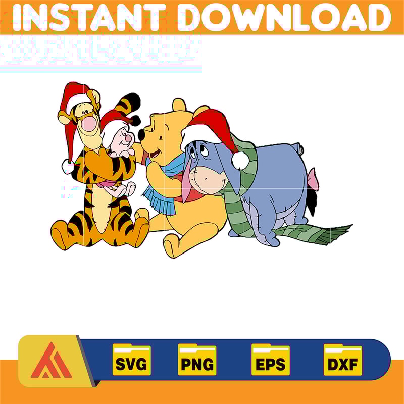 Winnie Pooh Christmas Svg, Christmas Svg, Christmas Pooh svg, Winnie The Pooh Christmas cricut (13).jpg
