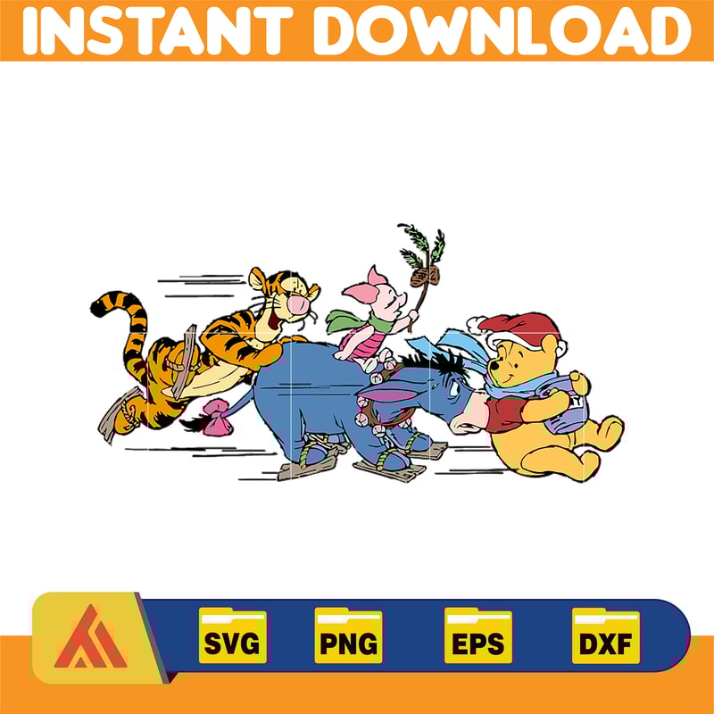 Winnie Pooh Christmas Svg, Christmas Svg, Christmas Pooh svg, Winnie The Pooh Christmas cricut (14).jpg