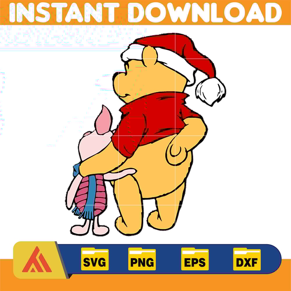 Winnie Pooh Christmas Svg, Christmas Svg, Christmas Pooh svg, Winnie The Pooh Christmas cricut (15).jpg