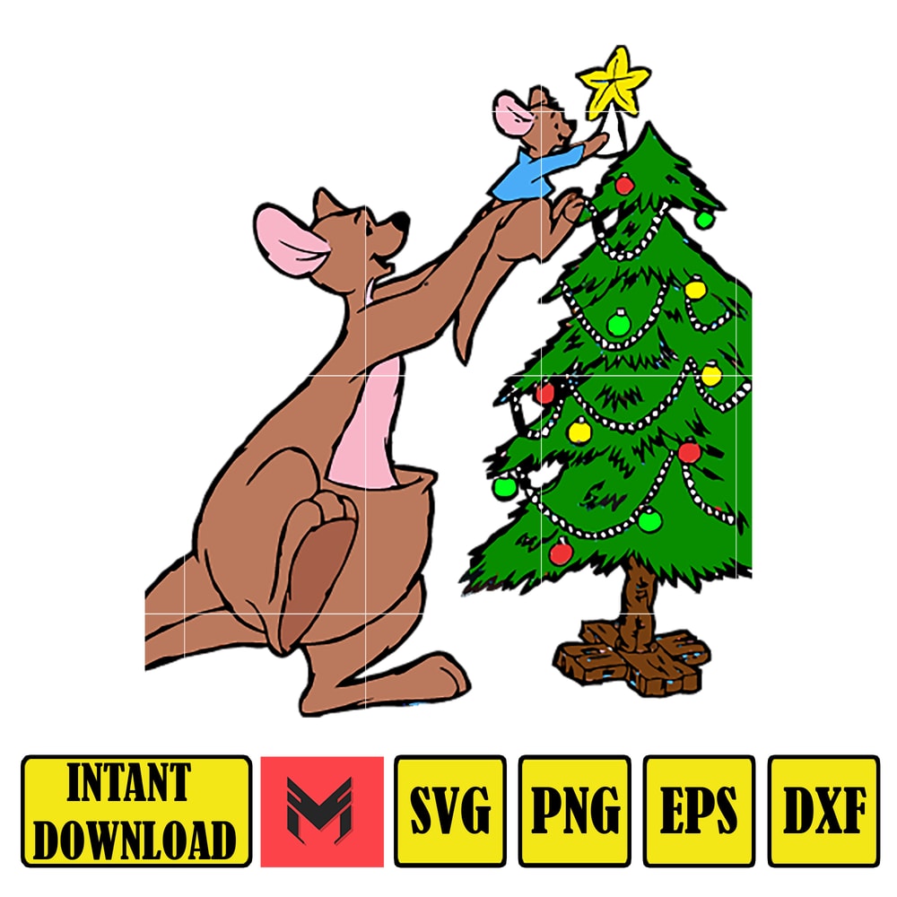 Winnie Pooh Christmas Svg, Christmas Svg, Christmas Pooh svg, Winnie The Pooh Christmas cricut, Instant Download (43).jpg