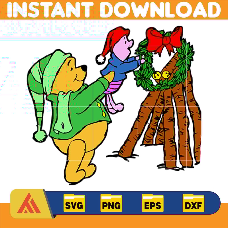 Winnie Pooh Christmas Svg, Christmas Svg, Christmas Pooh svg, Winnie The Pooh Christmas cricut (2).jpg