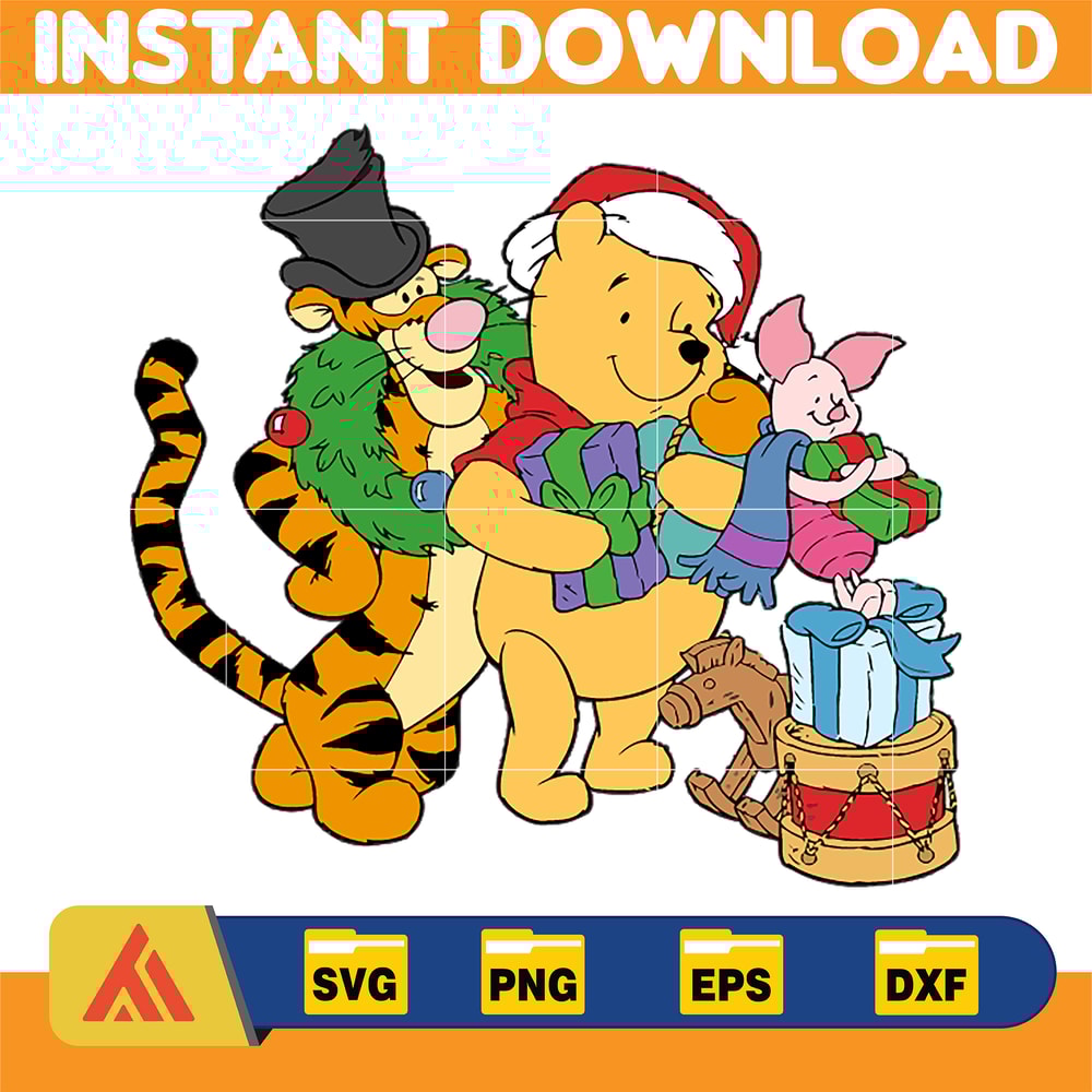 Winnie Pooh Christmas Svg, Christmas Svg, Christmas Pooh svg, Winnie The Pooh Christmas cricut (22).jpg