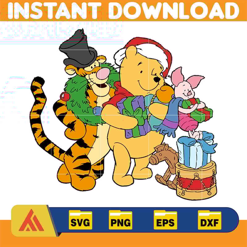 Winnie Pooh Christmas Svg, Christmas Svg, Christmas Pooh svg, Winnie The Pooh Christmas cricut (22).jpg