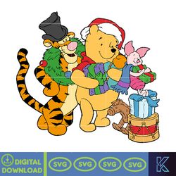 winnie pooh christmas svg, christmas svg, christmas pooh svg, winnie the pooh christmas cricut (22)