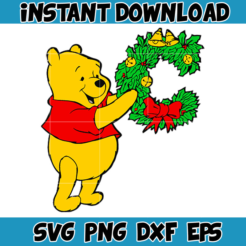 Winnie Pooh Christmas Svg, Christmas Svg, Christmas Pooh svg, Winnie The Pooh Christmas cricut (3).jpg