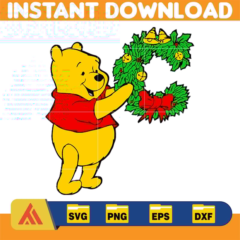 Winnie Pooh Christmas Svg, Christmas Svg, Christmas Pooh svg, Winnie The Pooh Christmas cricut (3).jpg