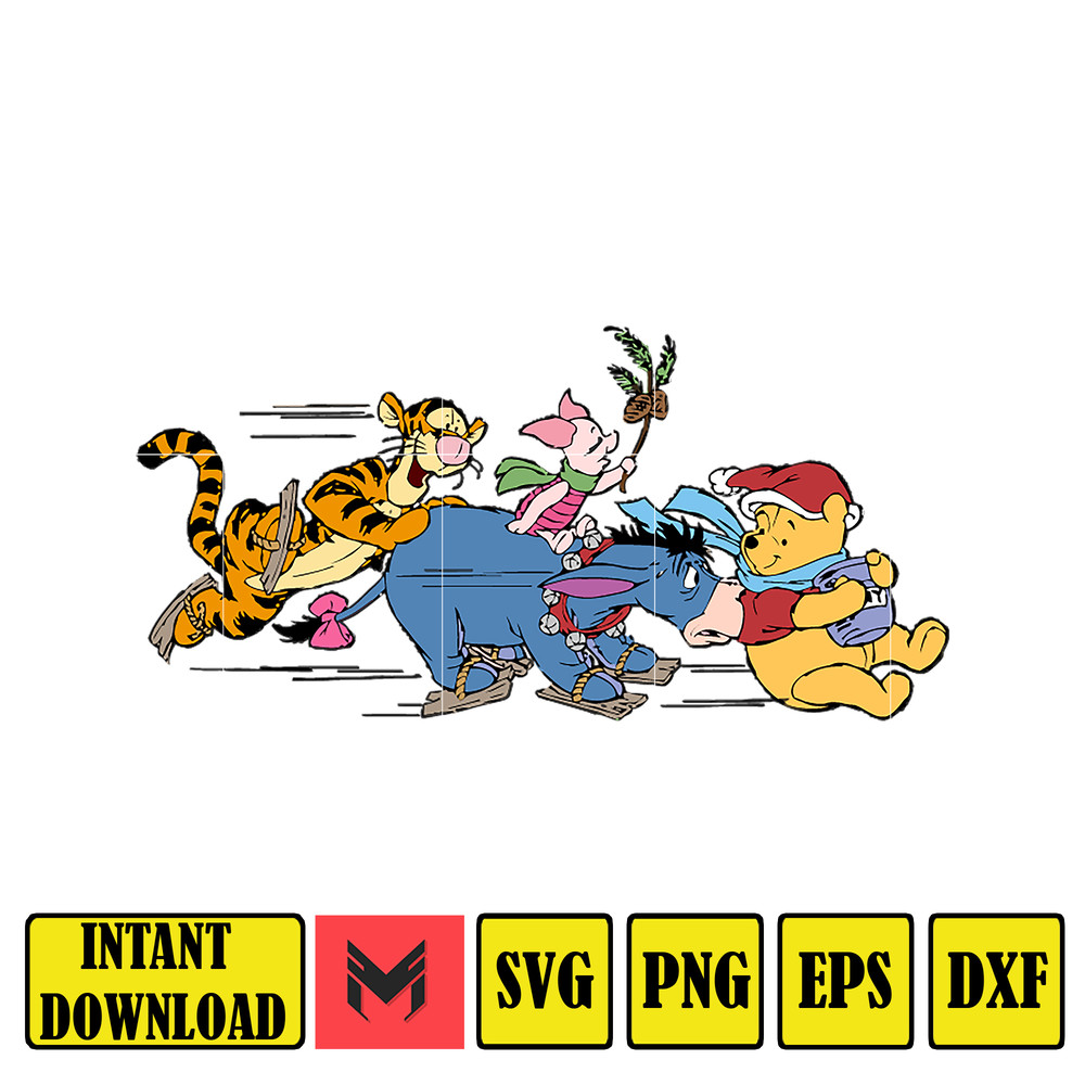 Winnie Pooh Christmas Svg, Christmas Svg, Christmas Pooh svg, Winnie The Pooh Christmas cricut, Instant Download (56).jpg