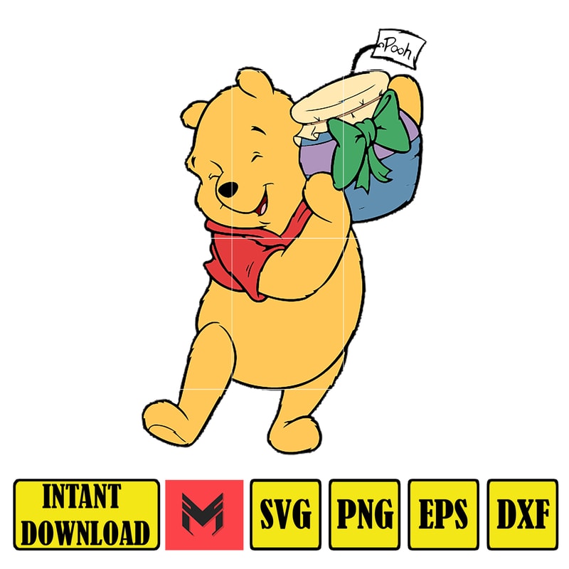 Winnie Pooh Christmas Svg, Christmas Svg, Christmas Pooh svg, Winnie The Pooh Christmas cricut, Instant Download (60).jpg