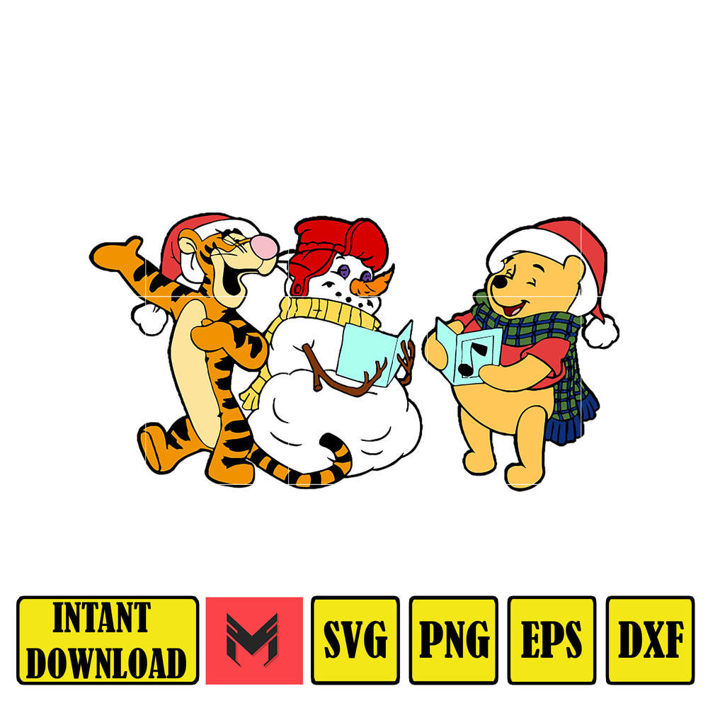 Winnie Pooh Christmas Svg, Christmas Svg, Christmas Pooh svg, Winnie The Pooh Christmas cricut, Instant Download (65).jpg