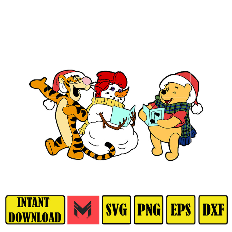 Winnie Pooh Christmas Svg, Christmas Svg, Christmas Pooh svg, Winnie The Pooh Christmas cricut, Instant Download (65).jpg