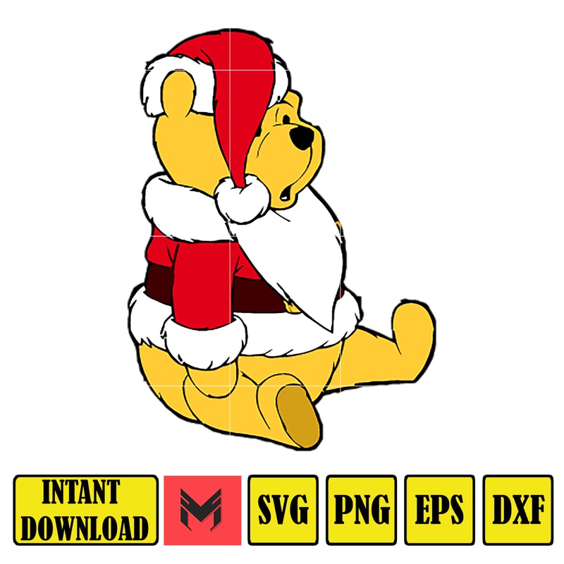 Winnie Pooh Christmas Svg, Christmas Svg, Christmas Pooh svg, Winnie The Pooh Christmas cricut, Instant Download (74).jpg
