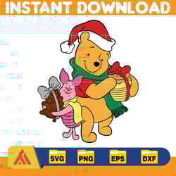 winnie pooh christmas svg, christmas svg, christmas pooh svg, winnie the pooh christmas cricut (46)