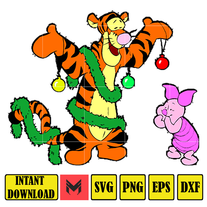 Winnie Pooh Christmas Svg, Christmas Svg, Christmas Pooh svg, Winnie The Pooh Christmas cricut, Instant Download (78).jpg