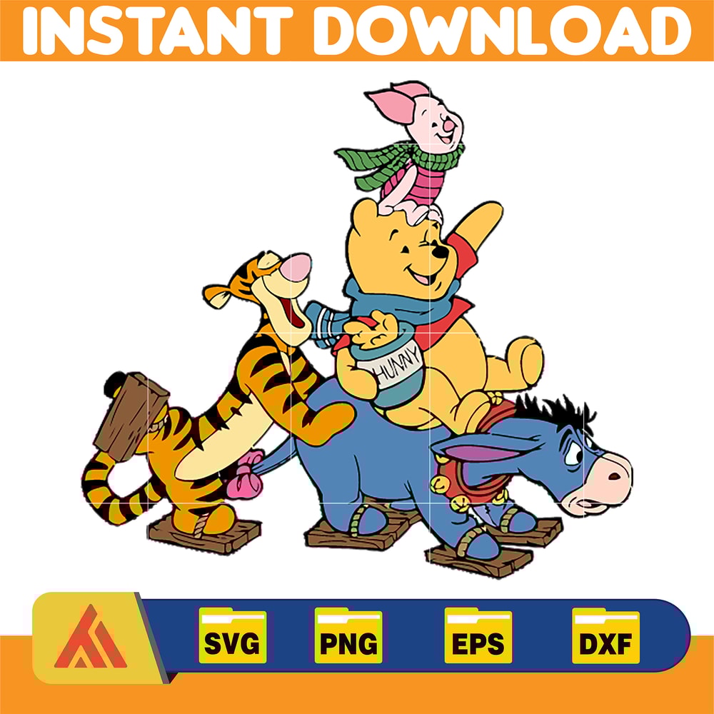 Winnie Pooh Christmas Svg, Christmas Svg, Christmas Pooh svg, Winnie The Pooh Christmas cricut (9).jpg