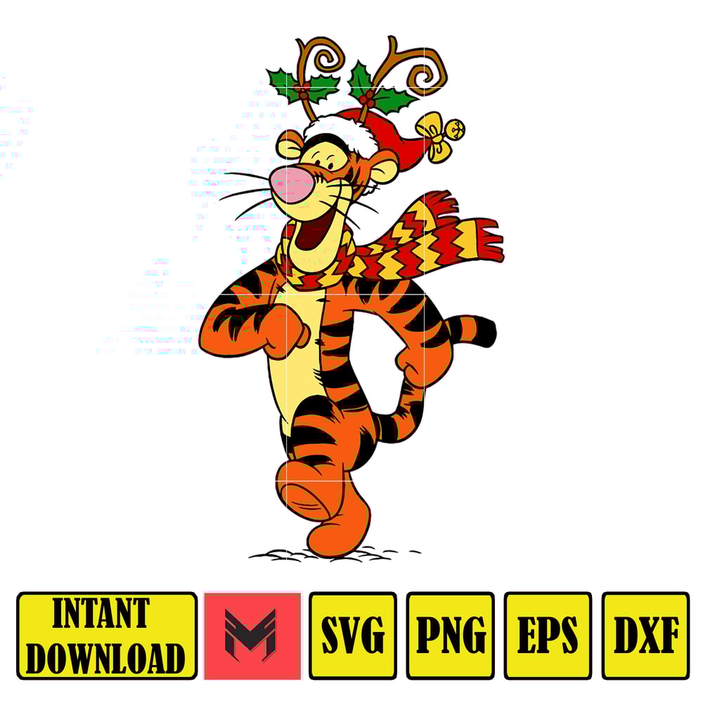 Winnie Pooh Christmas Svg, Christmas Svg, Christmas Pooh svg, Winnie The Pooh Christmas cricut, Instant Download (87).jpg
