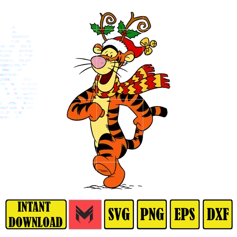 Winnie Pooh Christmas Svg, Christmas Svg, Christmas Pooh svg, Winnie The Pooh Christmas cricut, Instant Download (87).jpg