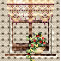 grandma's window cross stitch pattern 2 instant pdf download  window cross stitch pattern