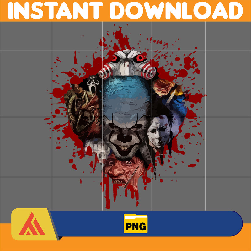 Horror Movies Characters PNG, Halloween Sublimation Designs Png, Halloween Png, Instant Download (7).jpg