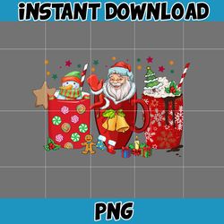 christmas coffee latte png, christmas coffee png, christmas png, pink christmas coffee png, printable file (1)